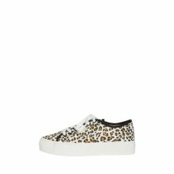 M&Co Brown Leopard Print Canvas Trainers