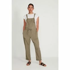 M&Co Green Tie Waist Tencel Dungarees -M&Co shop unnamed file 2949