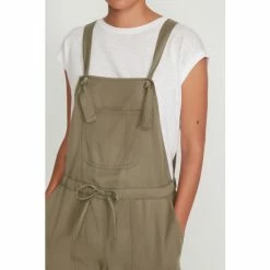 M&Co Green Tie Waist Tencel Dungarees -M&Co shop unnamed file 2951