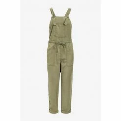 M&Co Green Tie Waist Tencel Dungarees -M&Co shop unnamed file 2952