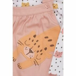 M&Co Pink Leopard Dungarees Set -M&Co shop unnamed file 2961