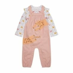 M&Co Pink Leopard Dungarees Set -M&Co shop unnamed file 2962