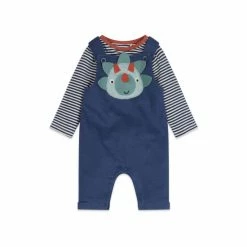 M&Co Blue Dinosaur Dungarees