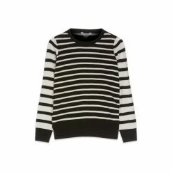 M&Co Contrast Sleeve Stripe Black Jumper -M&Co shop unnamed file 298