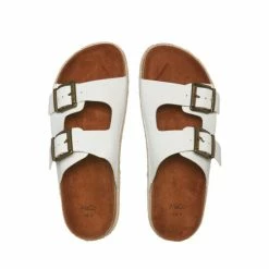 M&Co White Double Buckle Sandals -M&Co shop unnamed file 3010