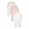 M&Co Pink Bunny Sleepsuits - 3 Pack -M&Co shop unnamed file 3020