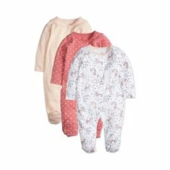 M&Co Pink Leopard Sleepsuits Three Pack -M&Co shop unnamed file 3030