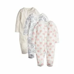 M&Co Grey Animal Sleepsuits Three Pack -M&Co shop unnamed file 3033