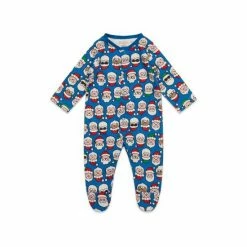 M&Co Blue Santa Face Sleepsuit -M&Co shop unnamed file 3041