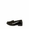 M&Co Girls Black Patent Loafer Shoes