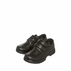 M&Co Boys Black Velcro Shoes