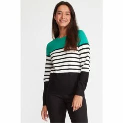 M&Co Petite Green Colour Block Jumper