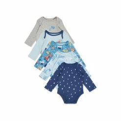 M&Co Blue Vehicle Bodysuits 5 Pack -M&Co shop unnamed file 3100