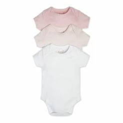 M&Co Pink Short Sleeve Bodysuits Three Pack