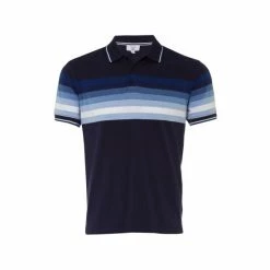 M&Co Blue Stripe Polo Shirt -M&Co shop unnamed file 3130