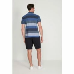 M&Co Blue Stripe Polo Shirt -M&Co shop unnamed file 3138