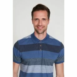 M&Co Blue Stripe Polo Shirt -M&Co shop unnamed file 3139