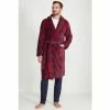 M&Co Red Check Fluffy Dressing Gown -M&Co shop unnamed file 3149