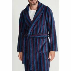 M&Co Blue Stripe Fluffy Robe -M&Co shop unnamed file 3155