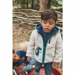 M&Co Cream Borg Dino Fleece