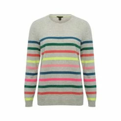 M&Co Grey Cashmere Multi Stripe Jumper -M&Co shop unnamed file 318