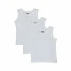 M&Co White Vest Top 3 Pack