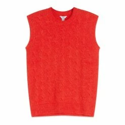 M&Co Orange Cable Crew Neck Vest -M&Co shop unnamed file 3199