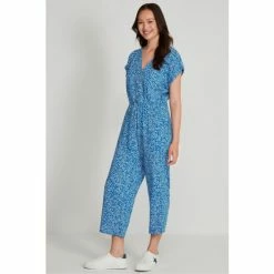 M&Co Blue Tiny Ditsy Woven Jumpsuit -M&Co shop unnamed file 3229