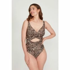 M&Co Animal Print One Piece Black Swimsuit -M&Co shop unnamed file 3236