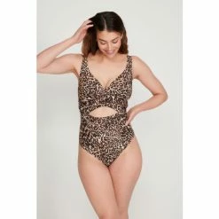 M&Co Animal Print One Piece Black Swimsuit -M&Co shop unnamed file 3237