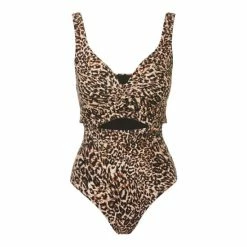 M&Co Animal Print One Piece Black Swimsuit -M&Co shop unnamed file 3238