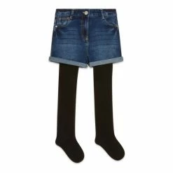 M&Co shop 2 M&Co Blue Denim Shorts With Tights