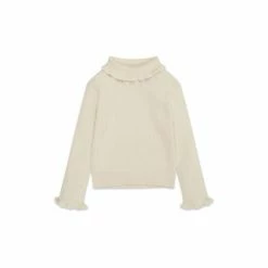 M&Co Natural Frill Roll Neck Jumper -M&Co shop unnamed file 345
