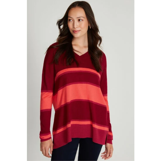 unnamed-file-348.jpg M&Co Red Striped V-Neck Jumper -M&Co shop unnamed file 348