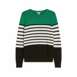 M&Co Petite Green Colour Block Jumper -M&Co shop unnamed file 35