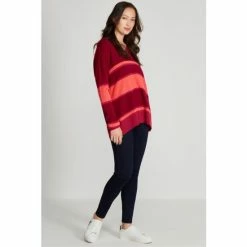 M&Co Red Striped V-Neck Jumper 4 M&Co Red Striped V-Neck Jumper -M&Co shop unnamed file 350