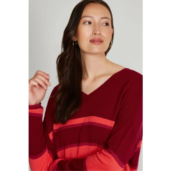 unnamed-file-351.jpg M&Co Red Striped V-Neck Jumper -M&Co shop unnamed file 351