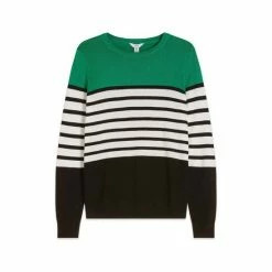 M&Co Petite Green Colour Block Jumper -M&Co shop unnamed file 36