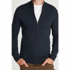 M&Co Blue Zip Through Knit Jumper -M&Co shop unnamed file 388