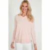 M&Co Pink Plain V-Neck Split Hem Jumper -M&Co shop unnamed file 409