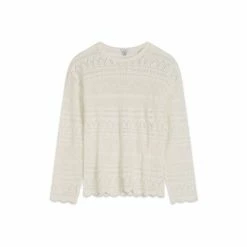 M&Co Cream Linear Crochet Top -M&Co shop unnamed file 41