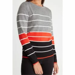 M&Co Petite Three Colour Stripe Jumper -M&Co shop unnamed file 423