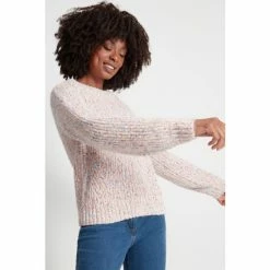 M&Co Cream Fluroscent Yarn Jumper