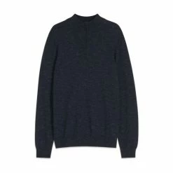 M&Co Blue Half Zip Knit Jumper -M&Co shop unnamed file 435