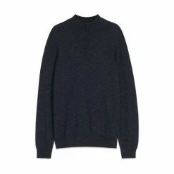 M&Co Blue Half Zip Knit Jumper -M&Co shop unnamed file 436