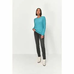 M&Co Blue Plain Cashmere Jumper