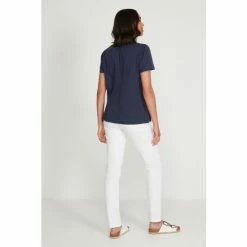 M&Co Blue Pointelle Lace Jersey Top -M&Co shop unnamed file 476