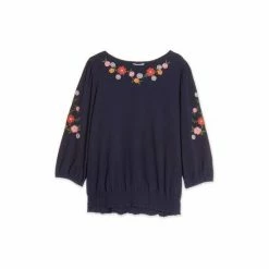 M&Co Petite Floral Embroidered Western Top -M&Co shop unnamed file 494