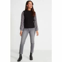 M&Co Petite Floral Sleeve Knitted Jumper -M&Co shop unnamed file 5