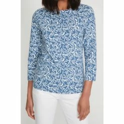 M&Co Blue Abstract Print Top -M&Co shop unnamed file 511